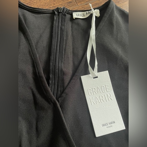 Grace Karin Elegant Black Midi Dress - Picture 7 of 9